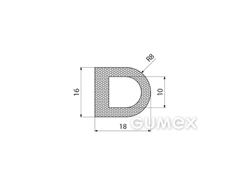 MIKROPORÖSE GUMMIPROFILE D-FORM